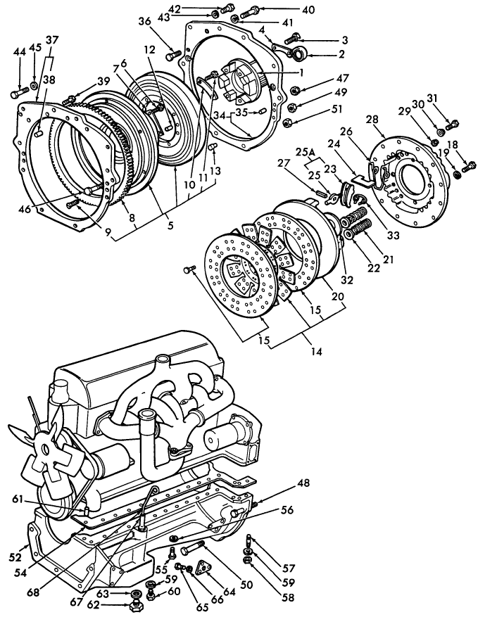 001 ENGINE MOUNTING, CLUTCH & SUMP, 68/71 - 1124