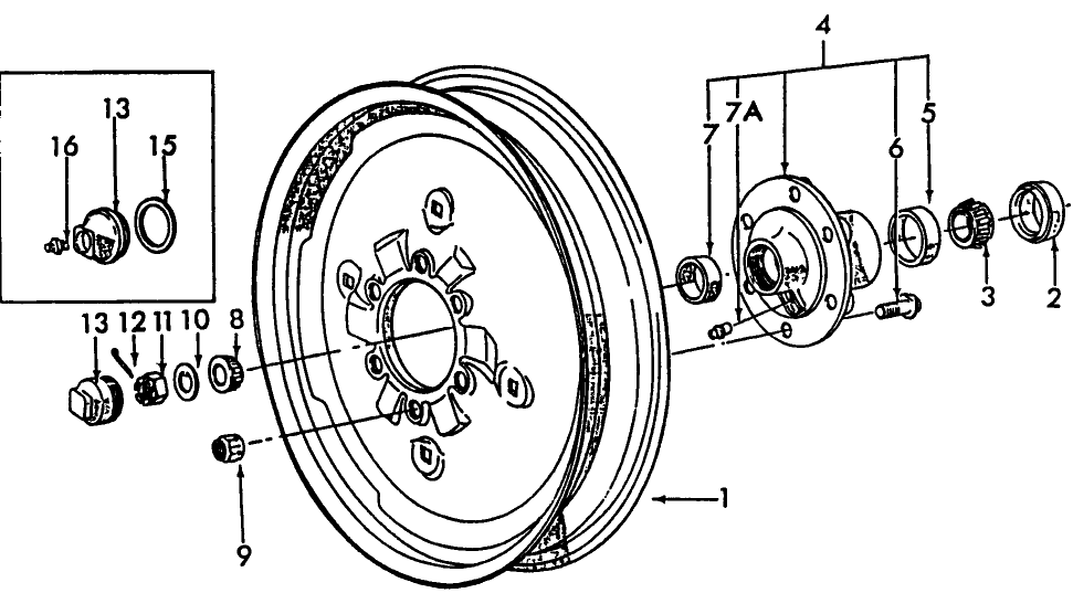 01A01 FRONT WHEEL ASSEMBLY - 2600 , 3600, 4100, 531, 233, 333, 3900, 231