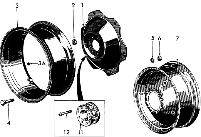 01B02 REAR WHEELS, STANDARD-420,515,532,535,2600,3900,4100,4600,5600,5700, 6600, 7600, 6700, 7700