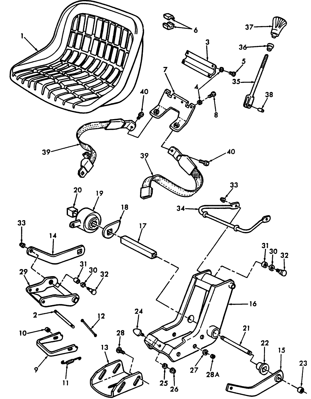 13A01 DELUXE SUSPENSION SEAT ASSEMBLY