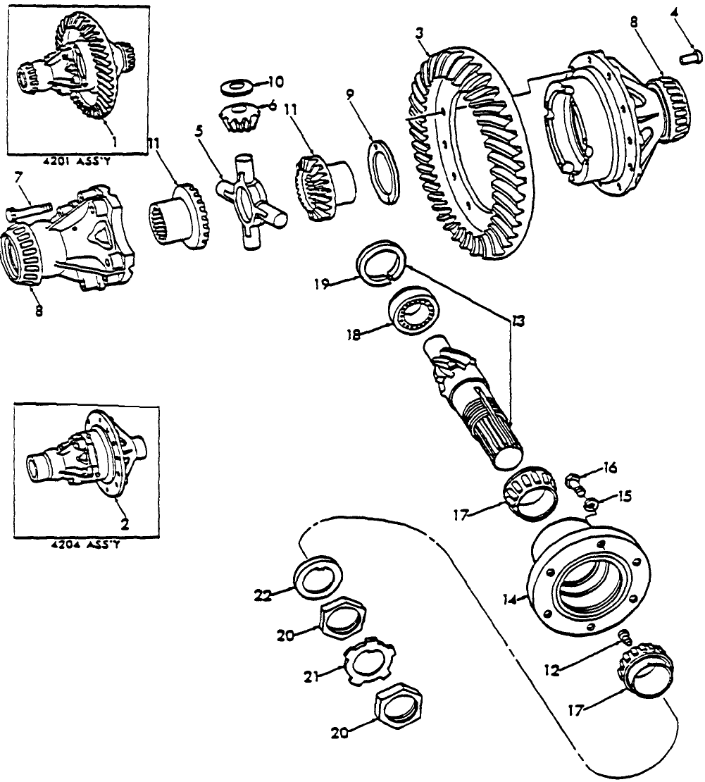 04B01 DIFFERENTIAL ASSEMBLY W/DRIVE GEAR & PINION - 9N, 2N, 8N