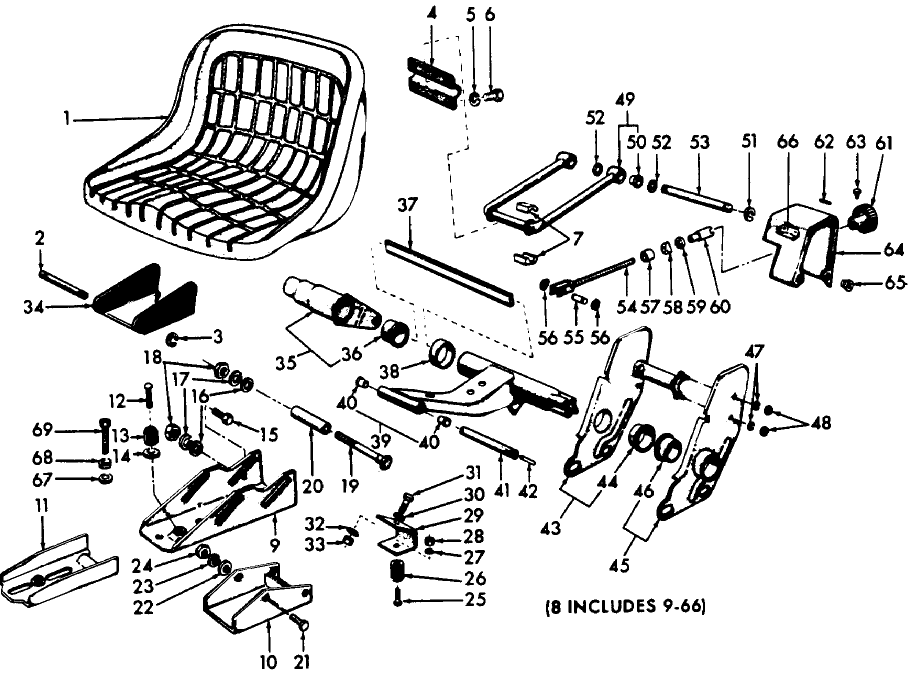 13B02 DELUXE SEAT ASSEMBLY (3-69/1-70)