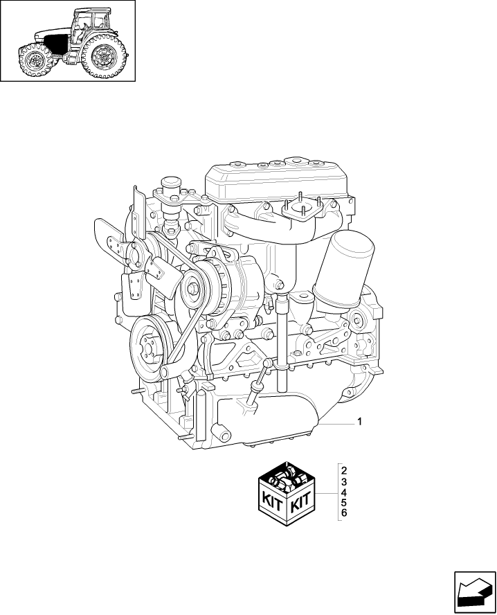 0.02.1 NON-EMISSIONIZED ENGINE, ENGINE ASSEMBLY, GASKET KIT AND BLOCK HEATER