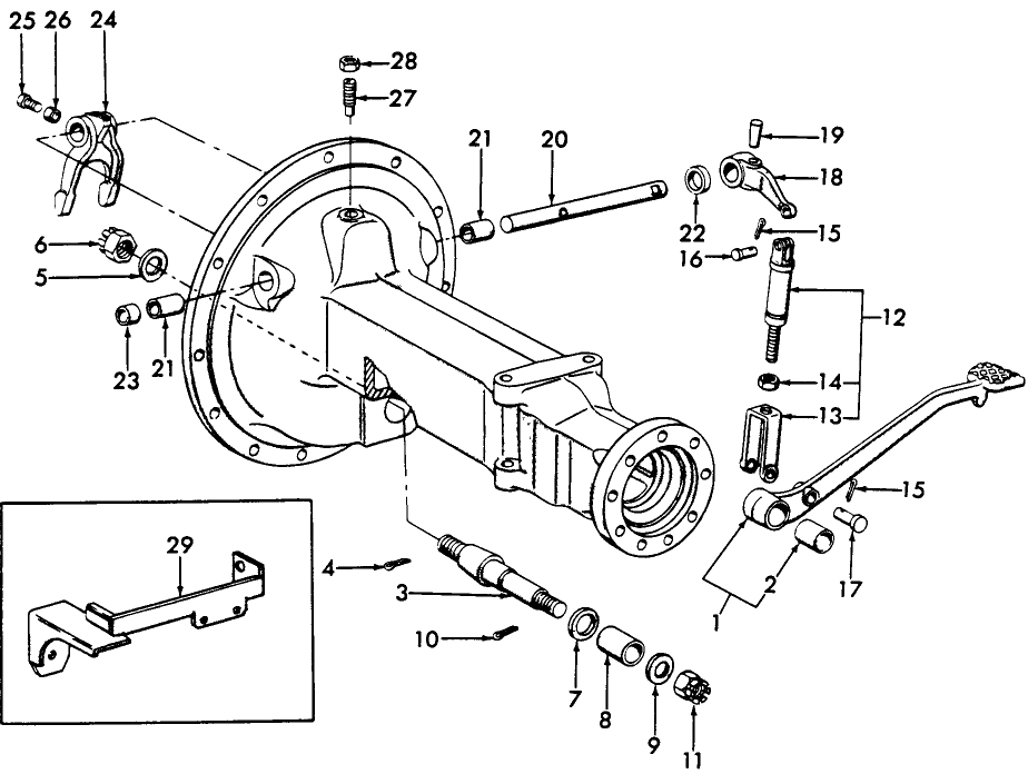 04B01 DIFFERENTIAL LOCK LINKAGE - 2000, 4110 & 3000 EXCEPT 3055, 3550