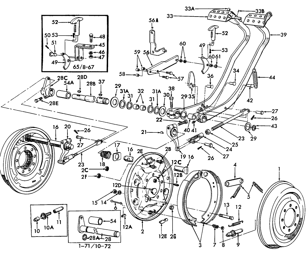 02A01 BRAKES & BRAKE CONTROLS - 2000, 4110, 3000 EXCEPT 3055, 3550