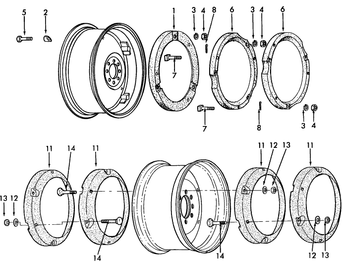 01C04 28" & 32" REAR WHEEL WEIGHTS - 2000, 3000 EXCEPT 3500