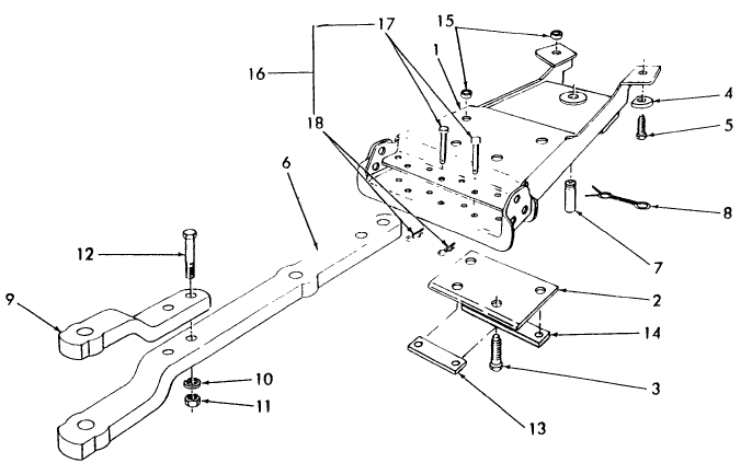 05F01 SWINGING DRAWBAR, HANGER & RELATED PARTS - 2610, 3610, 230A, 530A