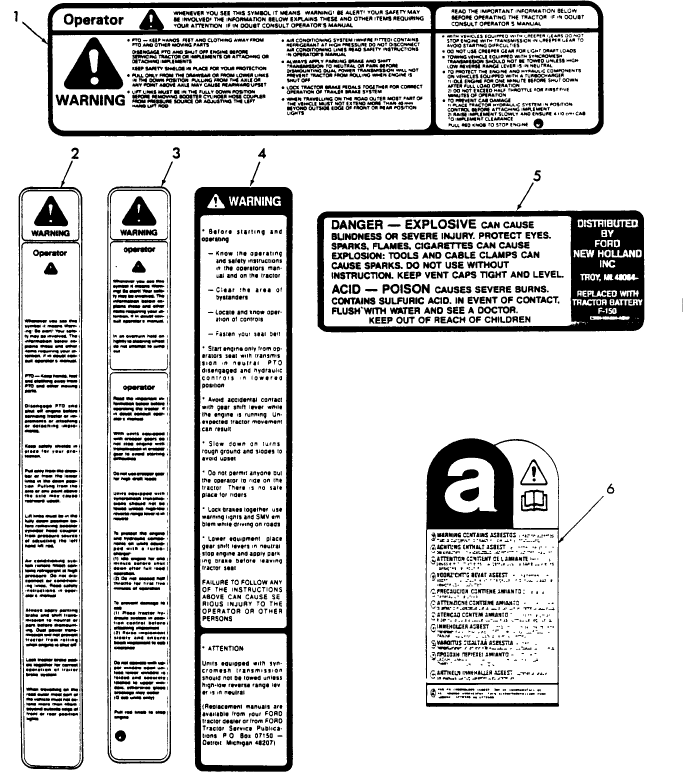 16D04 SAFETY DECALS, WARNING