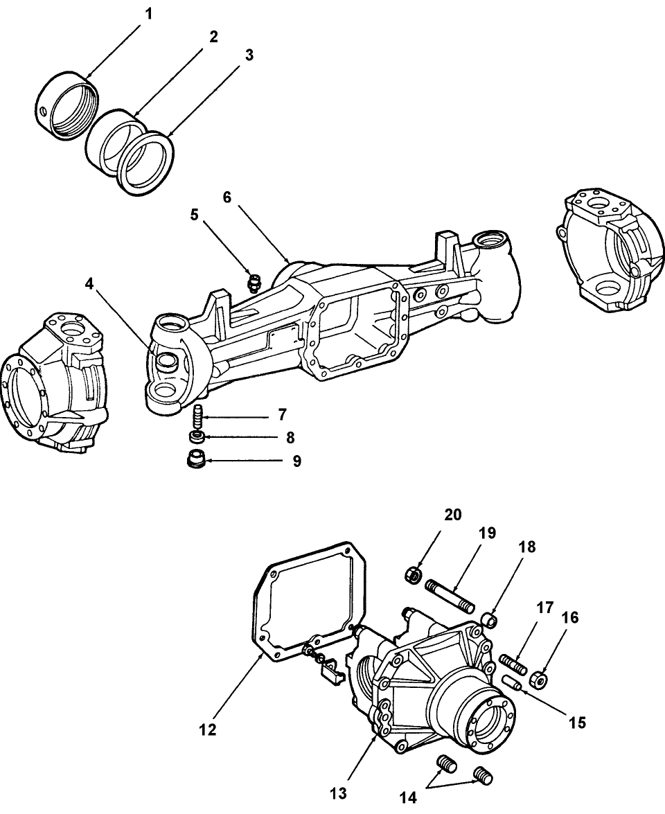 03J01(A) AXLE HOUSING (AE1-121) - 3910N, 4110N, 4610N (6-85/-)