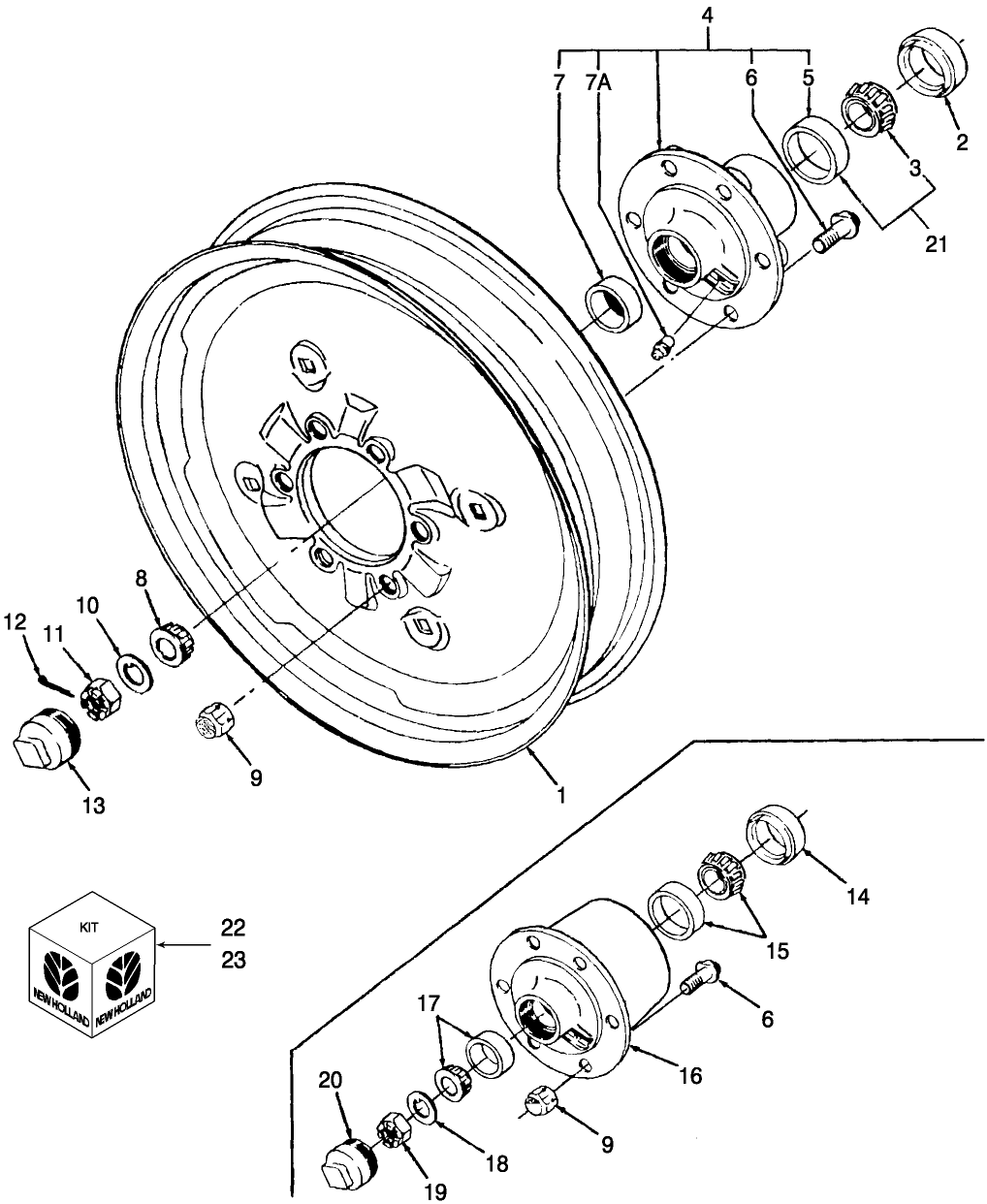 01A01 FRONT WHEEL & HUBS