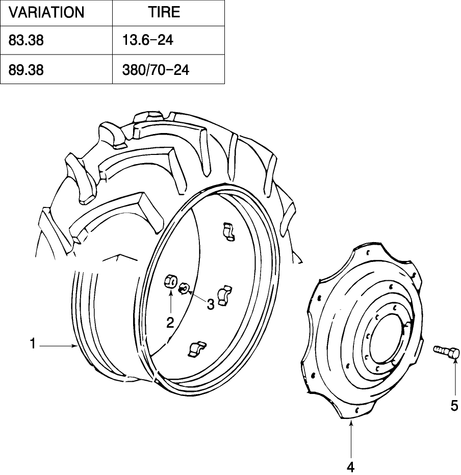 89.38 REAR WHEEL RIMS, W11-24