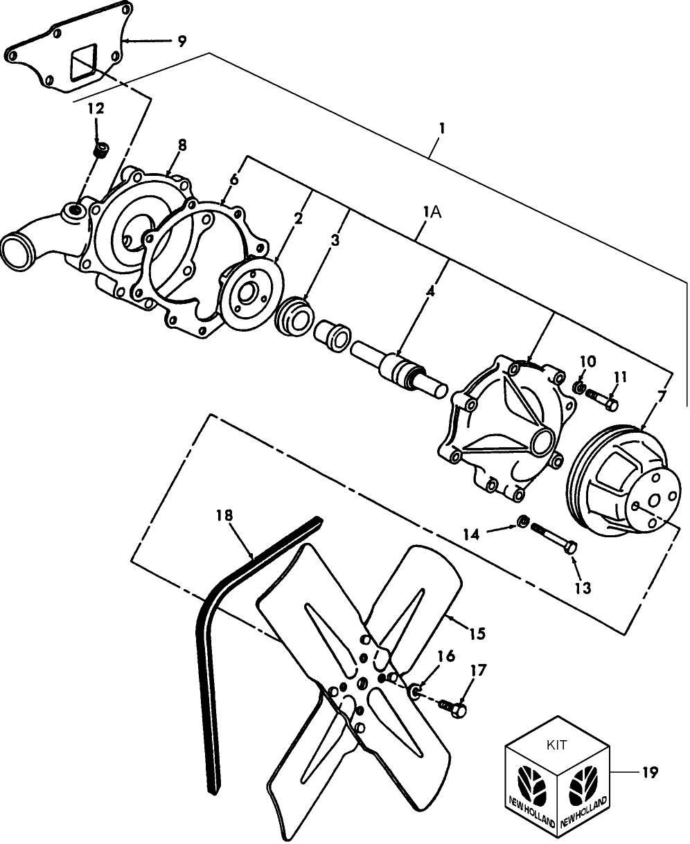 08B01 WATER PUMP & RELATED PARTS