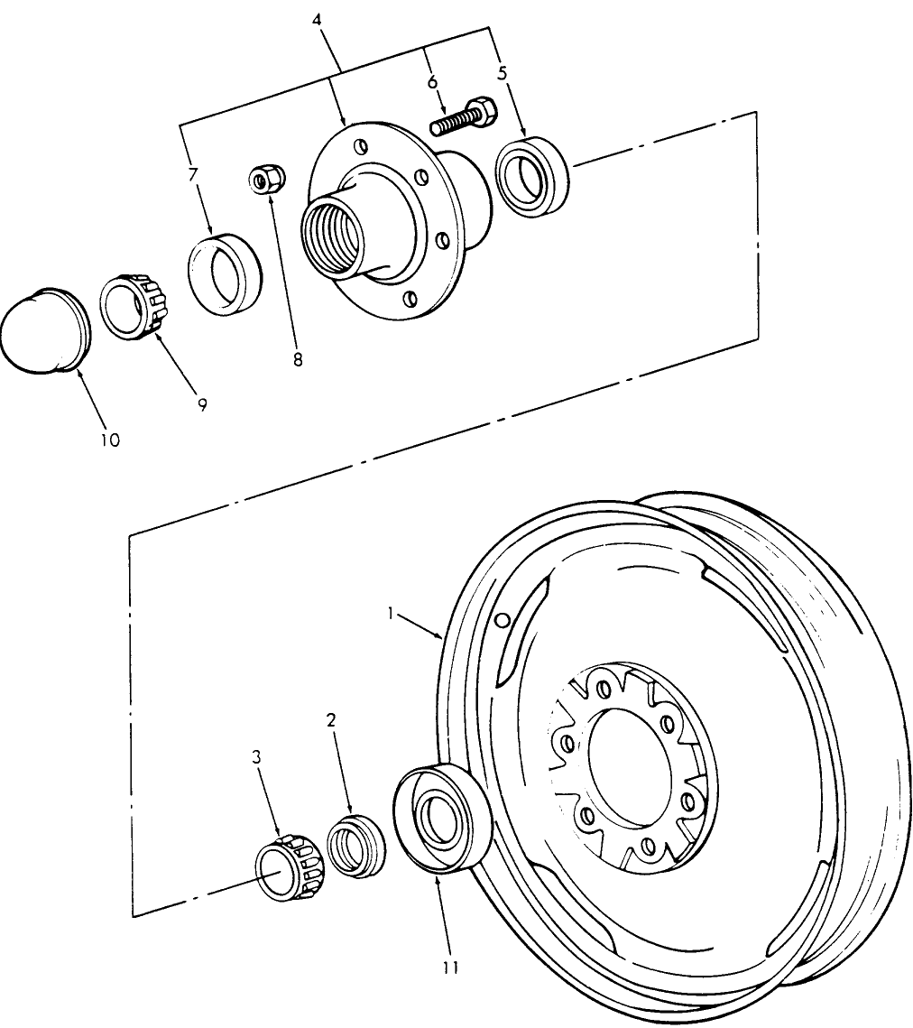 01A02 HEAVY DUTY FRONT WHEEL ASSEMBLY, ALL PURPOSE HEAVY DUTY