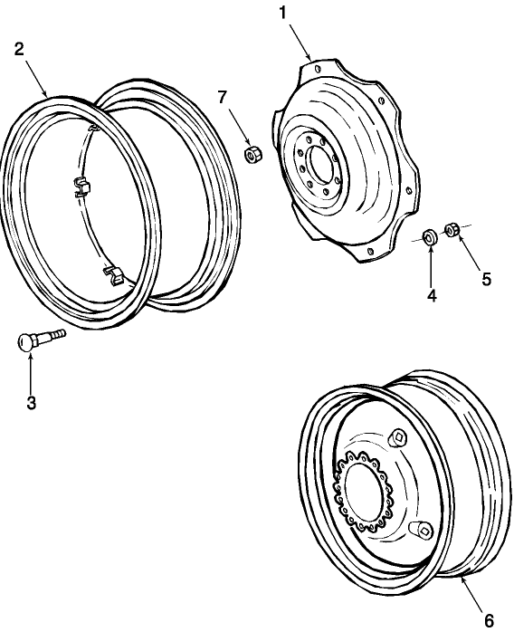 01A04 STANDARD REAR WHEELS, ROUND DISC