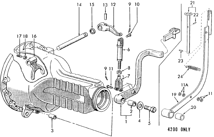 04B02 DIFFERENTIAL LOCK LINKAGE - 3055, 3550, 4000 EXCEPT 4110