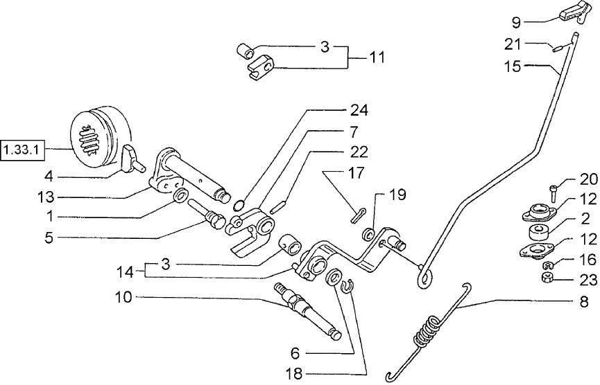 1.33.2/1 4WD FRONT AXLE, IDLER CONTROLS