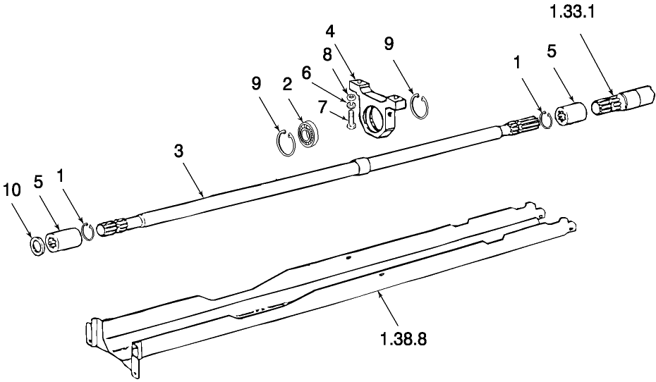 1.38.5 4WD FRONT AXLE, DRIVESHAFT