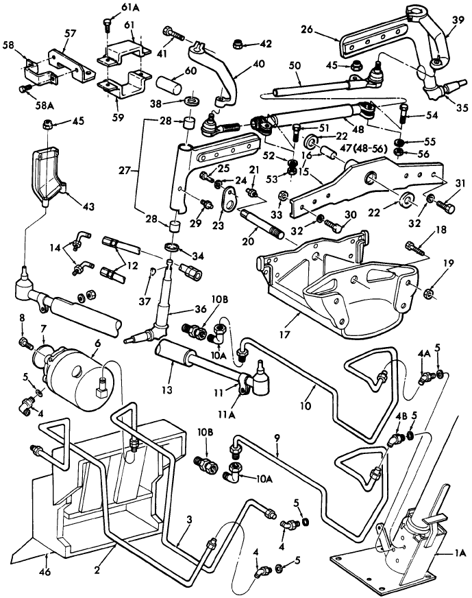 03A08 FRONT AXLE, STEERING, & RELATED PARTS, (85/-), 3910V, 4110V, 4610V, 3910N, 4110N & 4610N