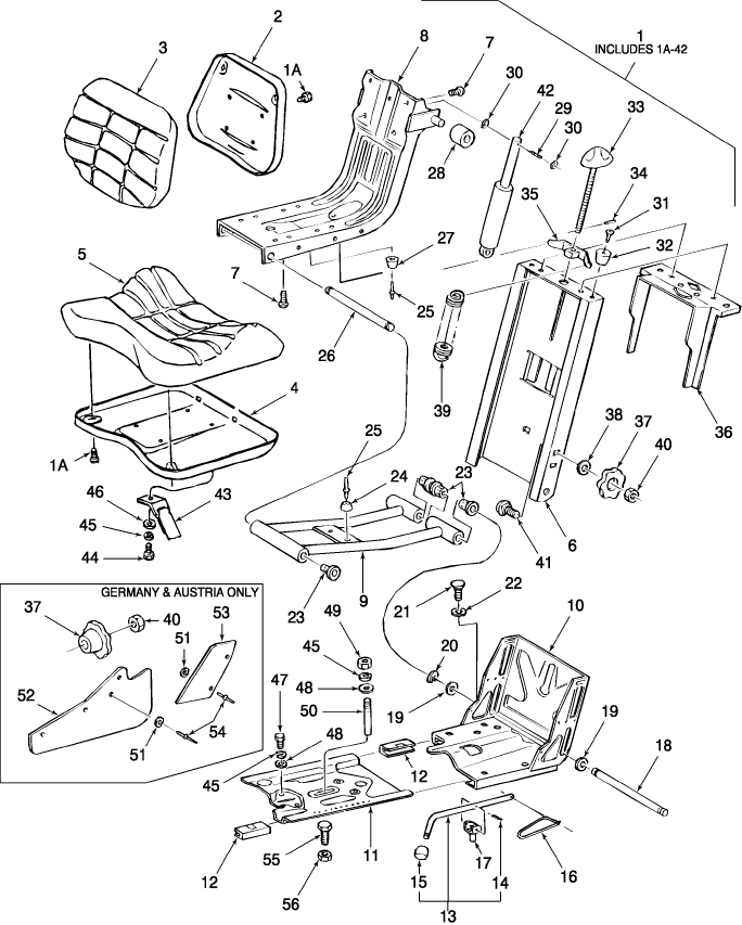 13C01 SEAT ASSEMBLY, GRAMMER, L/CAB - EXCEPT 3930H