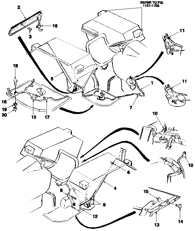 11C03 REAR WIRING, W/WIDE FENDERS, NH-E, EXCEPT 3230