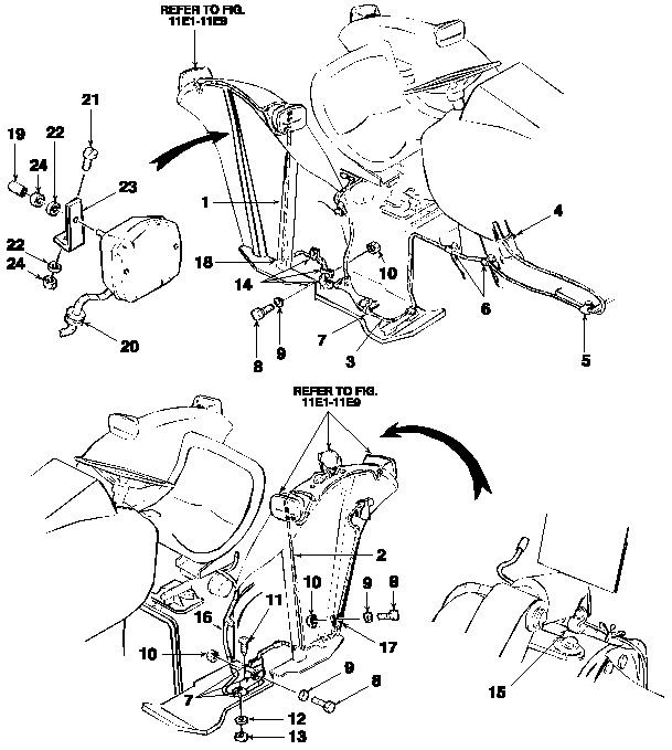 11C02 REAR WIRING, W/CROWN FENDERS, NH-E - 4830N