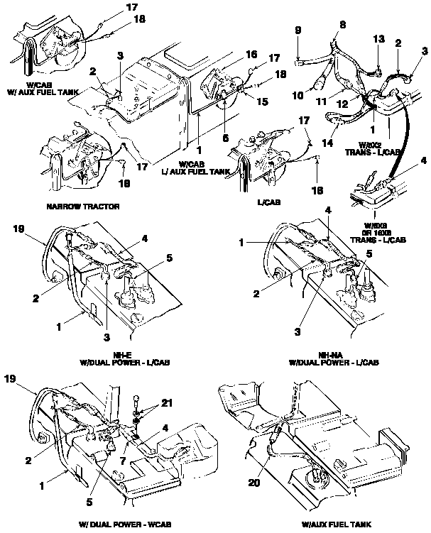 11B01 HARNESS, TRANSMISSION & AUXILIARY FUEL TANK