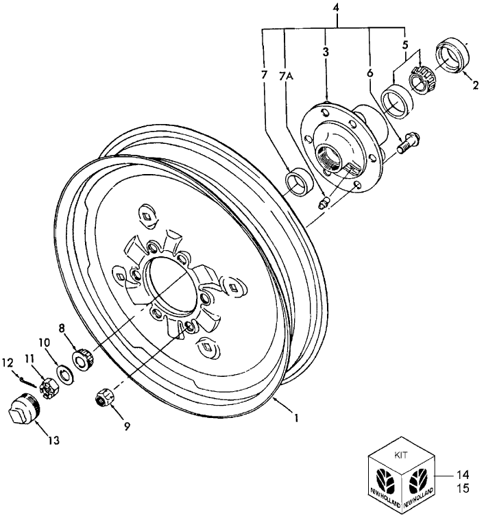 81.11 FRONT WHEELS & HUBS, 2WD