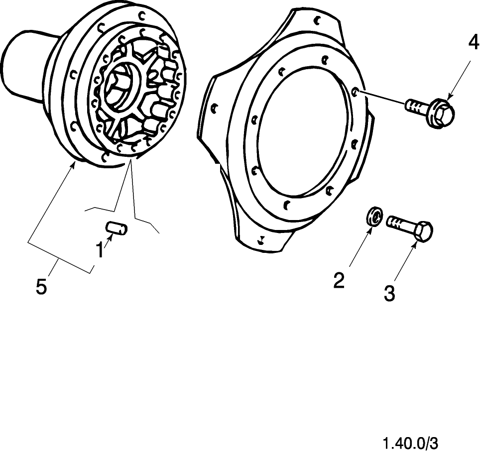 1.40.0/03 4WD FRONT AXLE, FRONT WHEEL HUBS