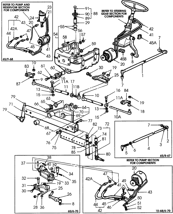 03A06 FRONT AXLE, POWER STEERING & RELATED PARTS - 5100, 7100