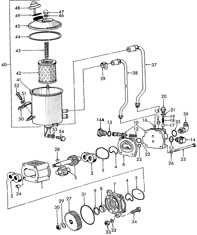 03C01 POWER STEERING PUMP, RESERVOIR & RELATED PARTS, 3400, 3500, 4400 & 4410 (65/4-70)
