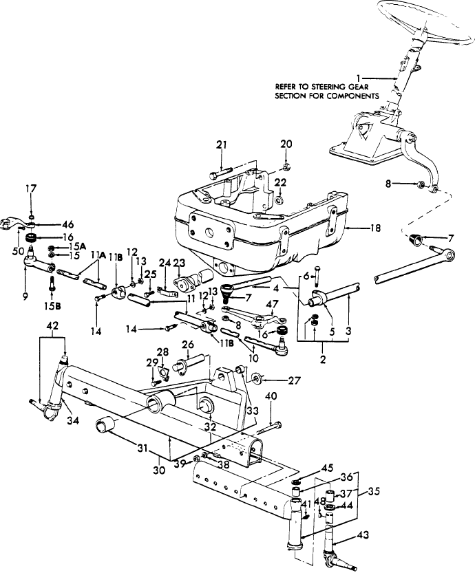 03A04 FRONT AXLE, STEERING & RELATED PARTS, MANUAL - 5600, 6600, 7600