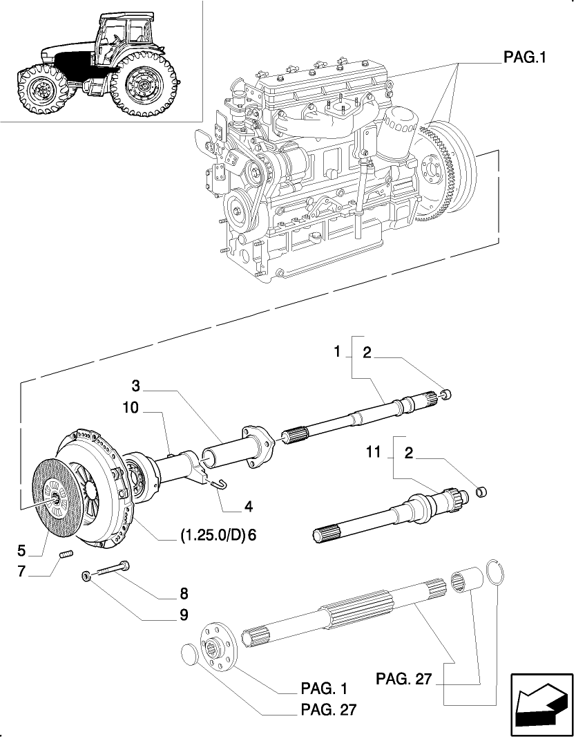 007(02) NORTH AMERICAN VERSION - NASO - CLUTCH SHAFT