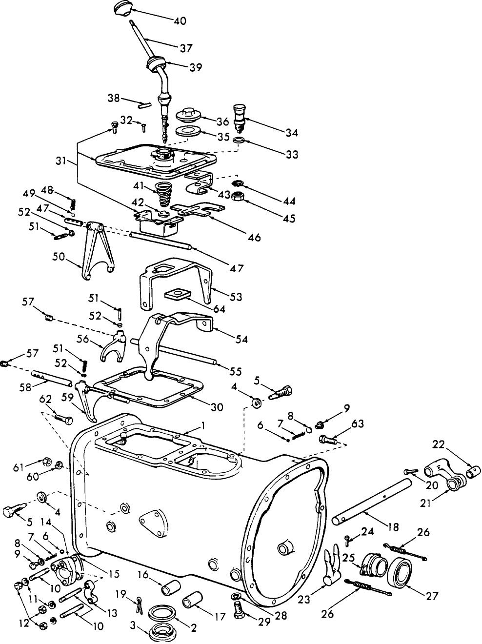 07A01 4 SPEED TRANSMISSION, CASE & RELATED PARTS