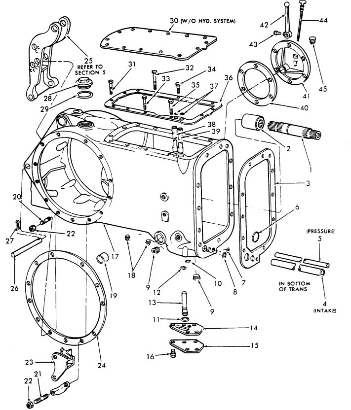 04B02 CENTER HOUSING & RELATED PARTS (53/64) - ALL PURPOSE, L.C.G., ROW CROP, INDUSTRIAL, H.D. INDUSTRIAL & GROVE