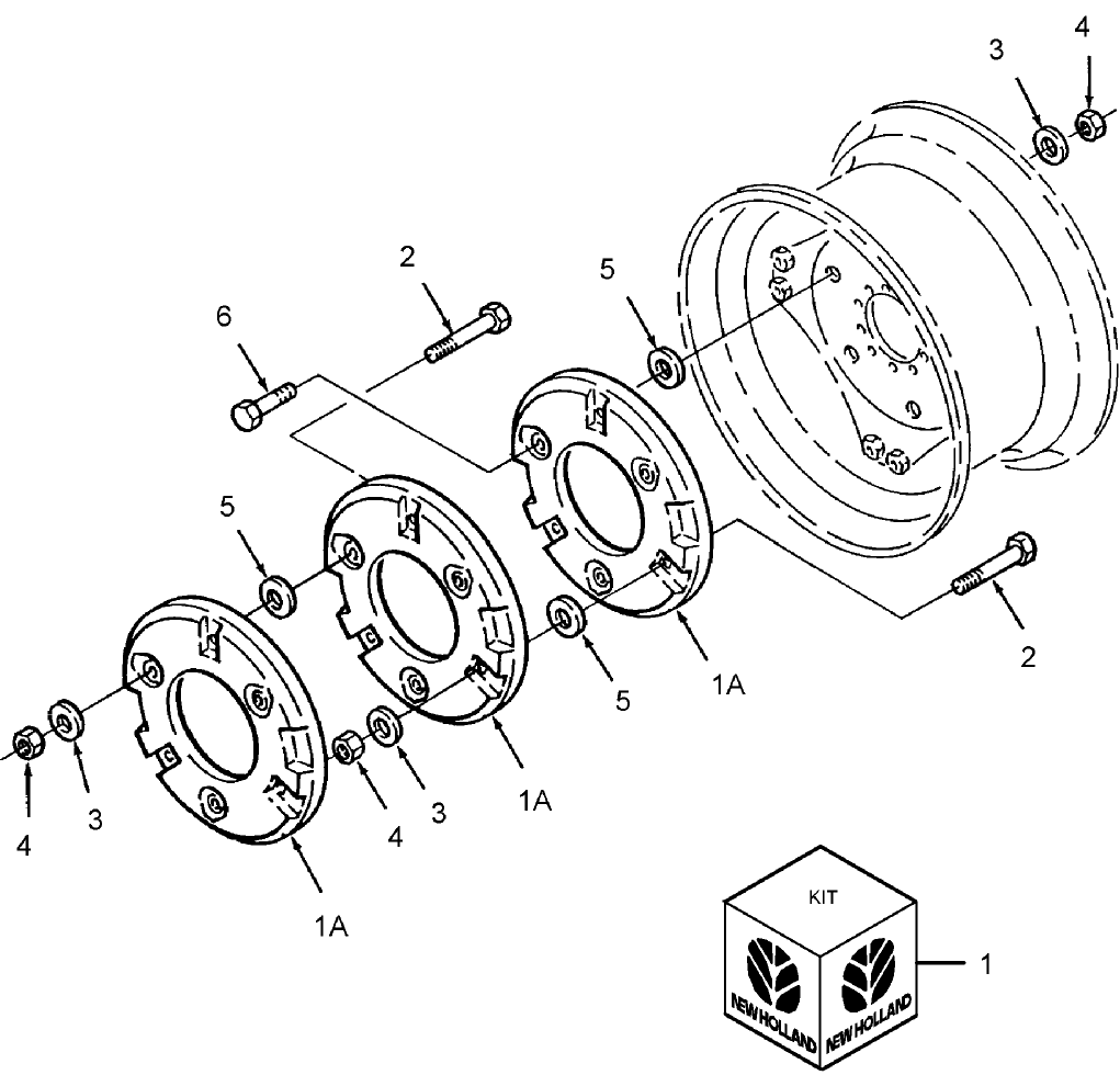 01E08 KIT, REAR WHEEL WEIGHT, FOR PRESSED STEEL DISC