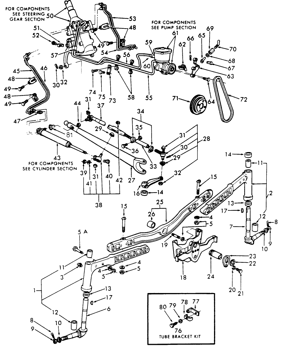 03A02 FRONT AXLE, POWER STEERING & RELATED PARTS, NAA, ALL PURPOSE, & L.C.G.