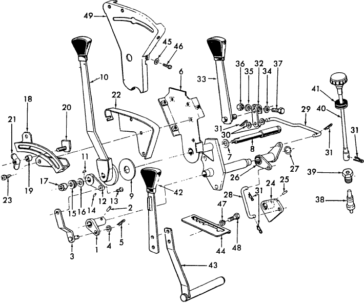 05A03 HYDRAULIC LIFT CONTROLS (75/9-76) - 6600C, 7600C