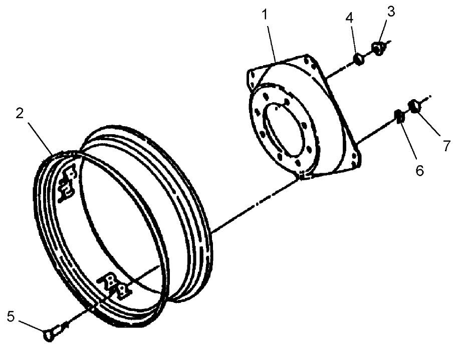 01A01(A) FRONT WHEEL, W/FWD - 5410, 5610, 6410, 6610 (7-87), 7410, 7610 (4-87), 7610 MUDDER - 7710 (2-87)