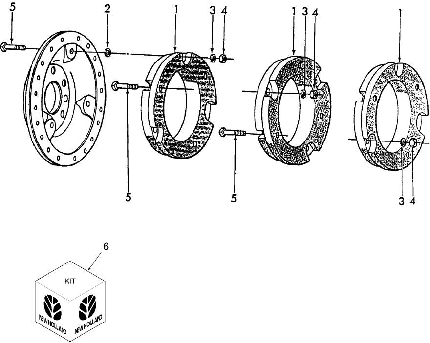 01E06 REAR WHEEL WEIGHTS, 30" & 34", FOR POWER ADJUSTABLE WHEELS, ACCESSORY - 4600, 6600, 7600, NHNA - 5700, 6700, 7700