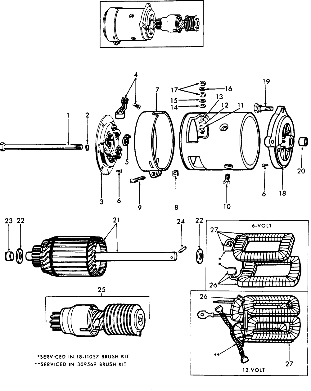 11C01 STARTER MOTOR & RELATED PARTS