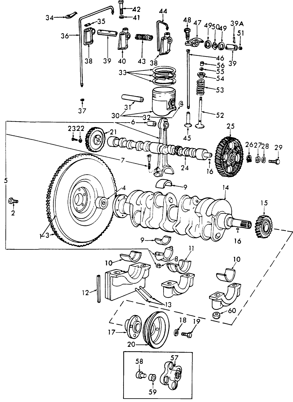 06A02 ENGINE ASSEMBLY INSIDE, 134", 172" GASOLINE, LPG & KERO