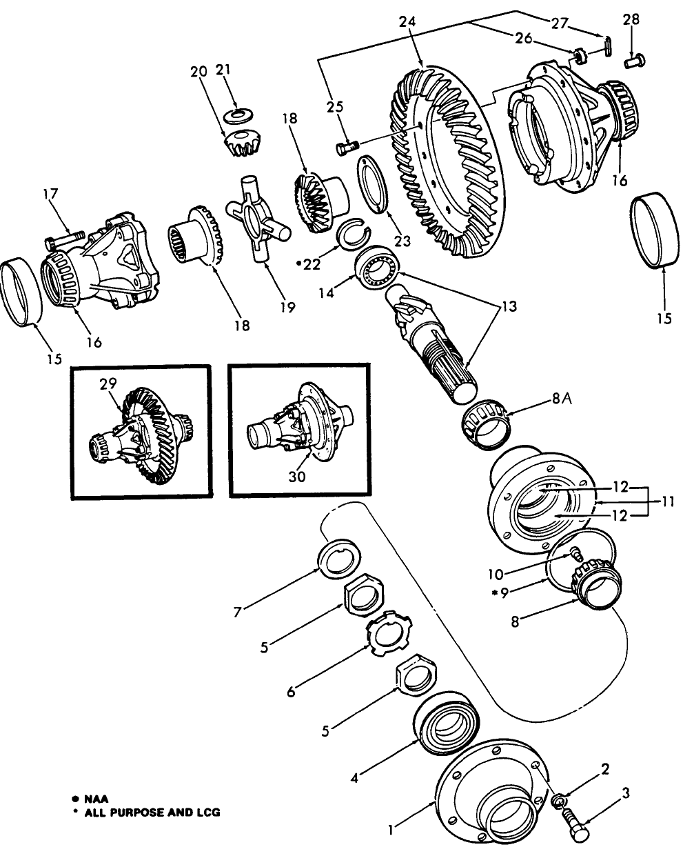 04C01 DIFFERENTIAL ASSEMBLY - NAA, ALL PURPOSE (600 & 2120 ONLY), L.C.G.