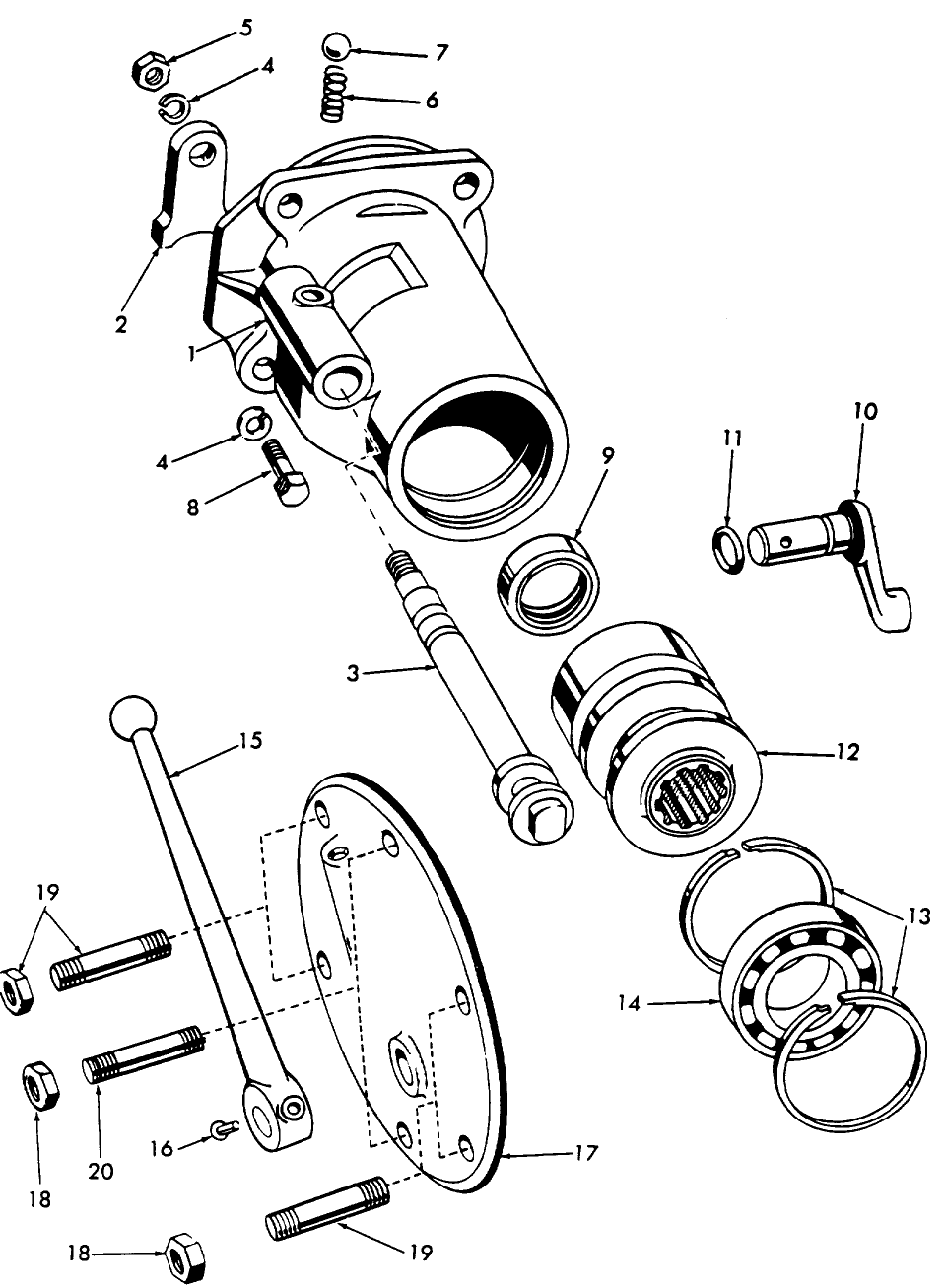 07E01 PTO SUPPORT, SHIFTER LEVER & RELATED PARTS