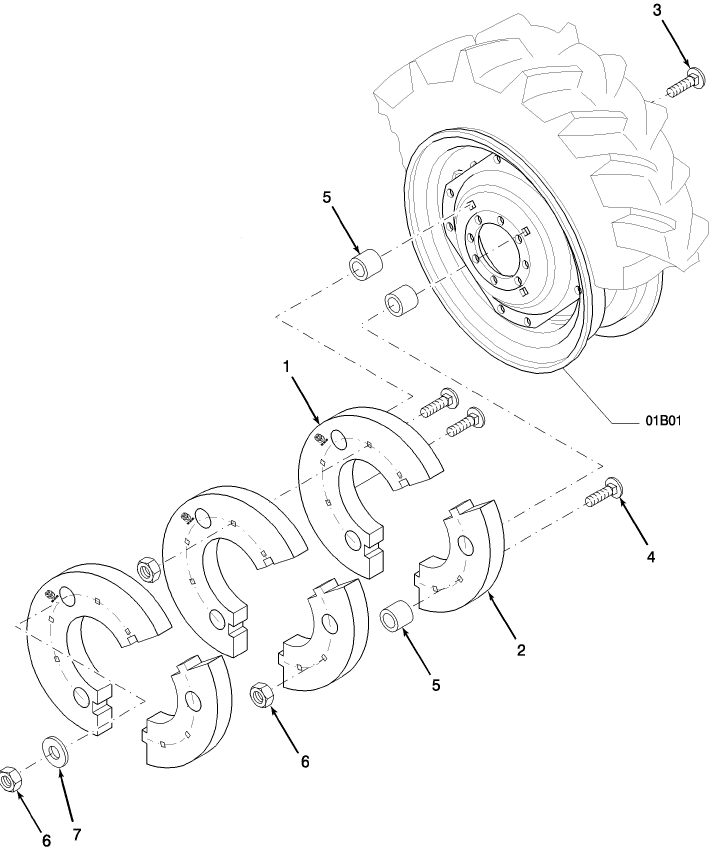 01D02 REAR WHEEL WEIGHTS, NEW STYLE, TWO (2) PIECE