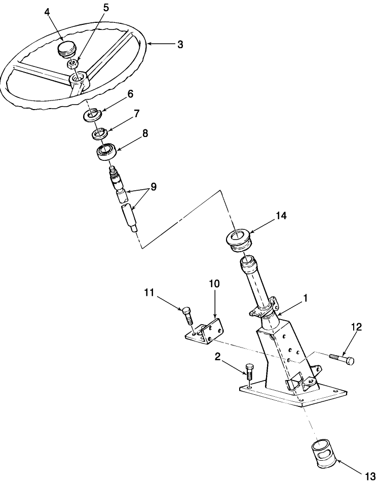 03B01 FRONT AXLE STEERING COLUMN ASSEMBLY
