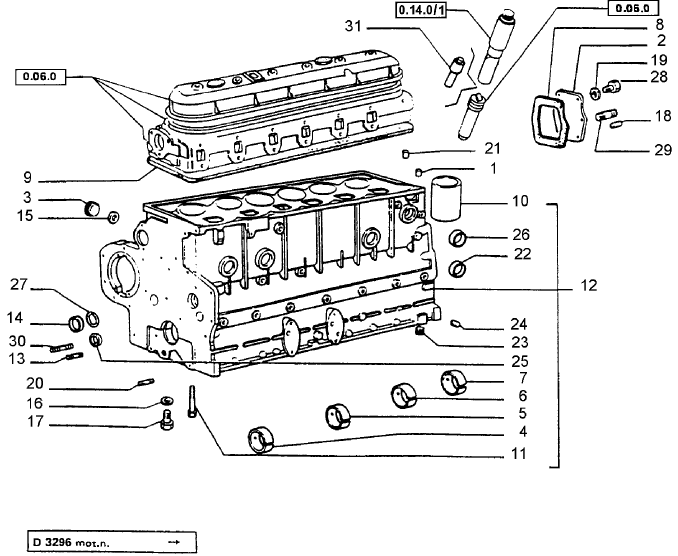 0.04.0/1 CRANKCASE AND CYLINDERS (VAR. 120)