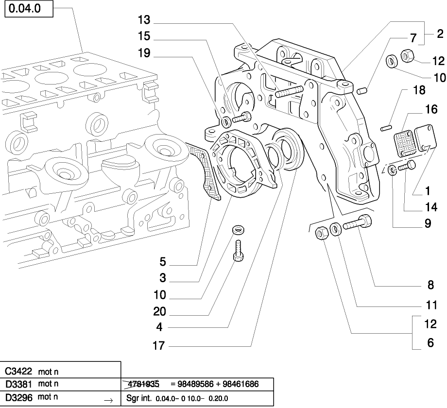 0.04.3(02) ENGINE COVERS & GASKETS