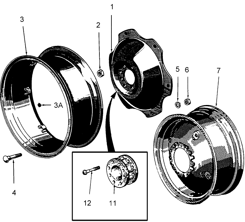 01B01 STANDARD REAR WHEELS, MANUAL ADJUSTABLE