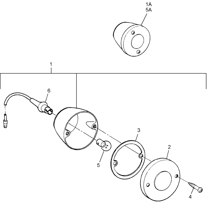 11E03(A) LAMP ASSEMBLY, REAR L/CAB, U.S. (83/10-85)