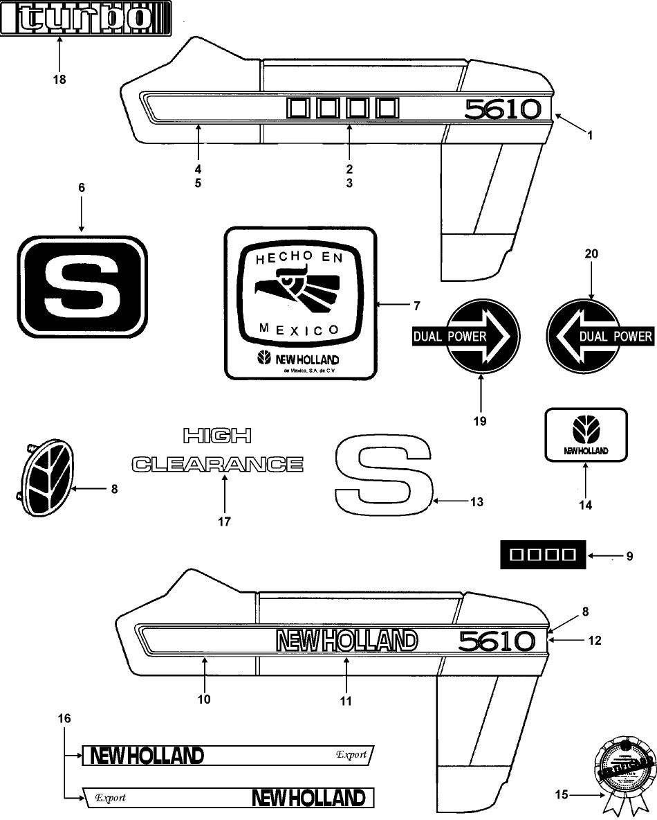 16A01 DECALS, IDENTIFICATION